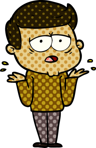 Bir insan tarafından çizilmiş yorgun bir adam.