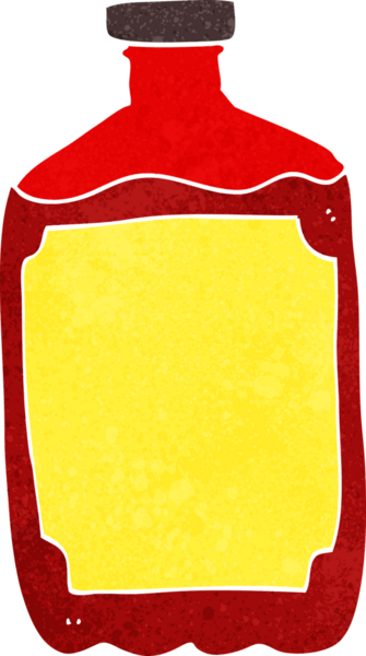 Bir insan tarafından çizilmiş su şişesi.