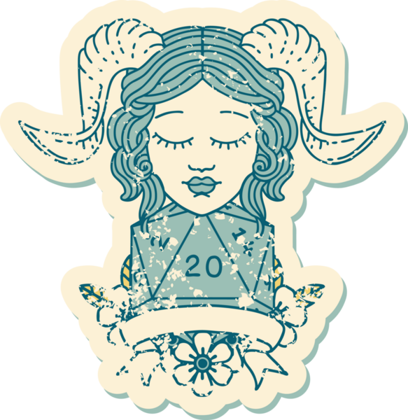 Retro Dövme Biçimi Bir insan tarafından çizilmiş doğal yirmi zar atışıyla düzenleme