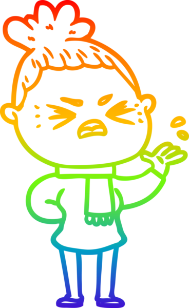 Bir insan tarafından çizilmiş kızgın bir karikatür çizimi.