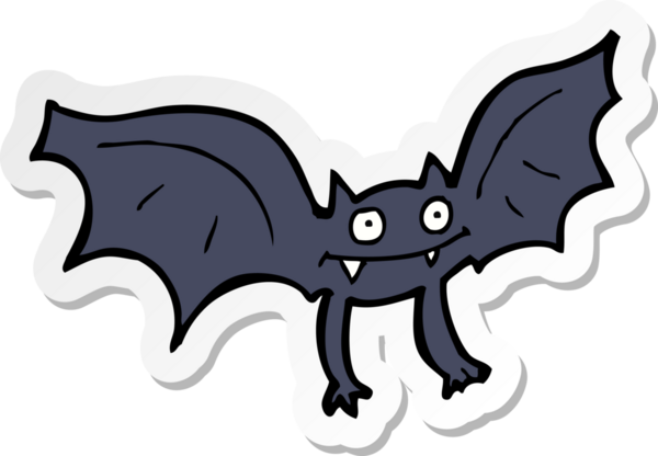 Bir insan tarafından çizilmiş bir vampir yarasanın çıkartması.