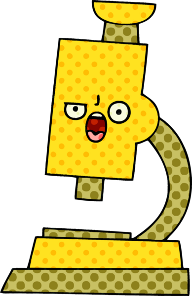 bir insan tarafından çizilmiş mikroskop tarzı çizgi roman