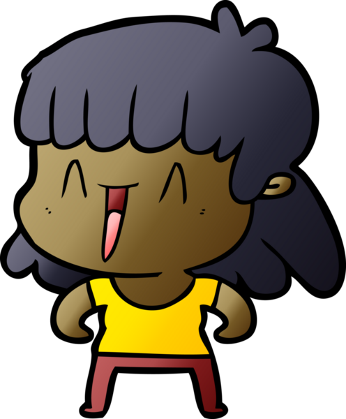 Bir insan tarafından çizilmiş karikatür kadın.