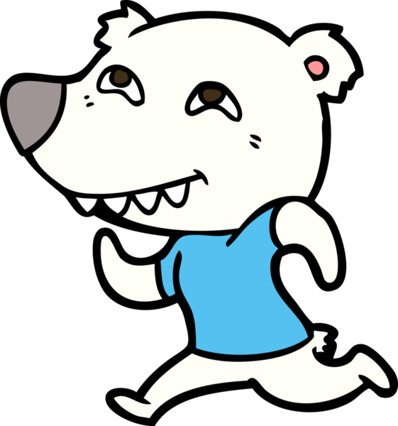 Bir insan tarafından çizilmiş kutup ayısı karikatürü