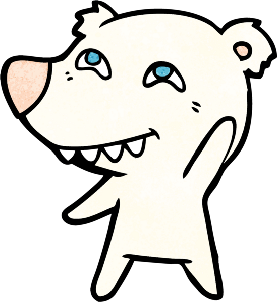 Bir insan tarafından çizilmiş kutup ayısı çizimi.