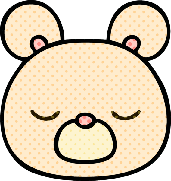 Bir insan tarafından çizilmiş tuhaf çizgi film ayısı.