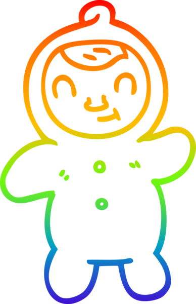 gökkuşağı gradyan çizimi bir insan tarafından çizilmiş karikatür insan bebeği