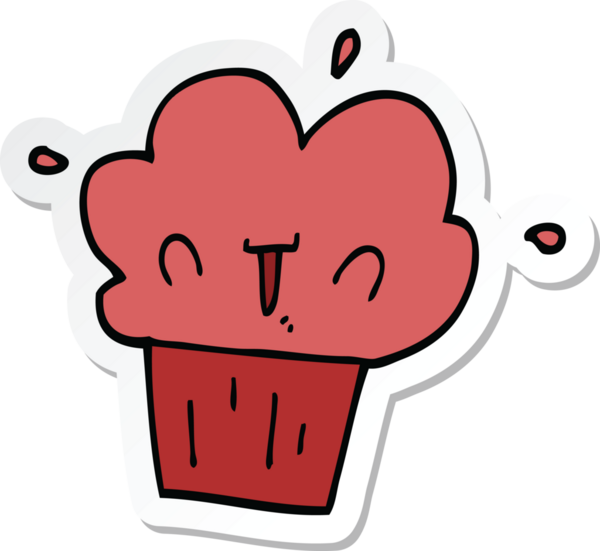 Bir insan tarafından çizilmiş bir kek etiketi.