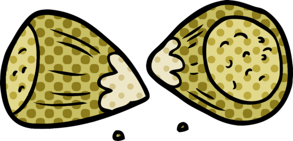 Bir insan tarafından çizilmiş fındıklı çizgi film.