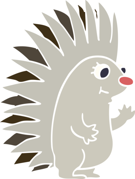 Bir insan tarafından çizilmiş çivili kirpi.