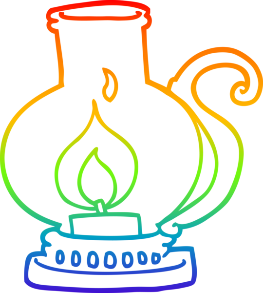 gökkuşağı gradyan çizgi çizimi bir insan tarafından çizilmiş bir fener