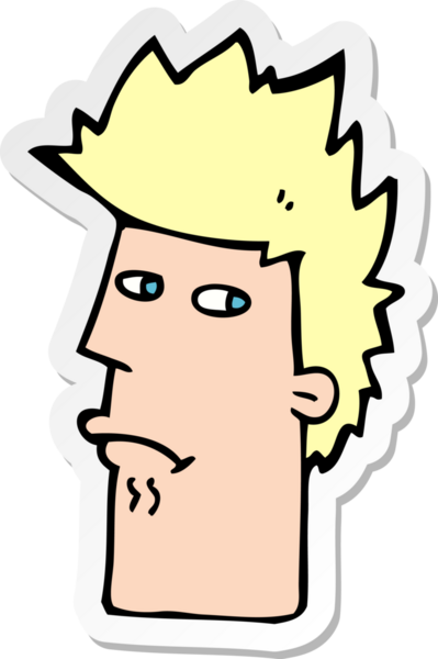 Bir insan tarafından çizilmiş karikatür asabi ifadesinin çıkartması.