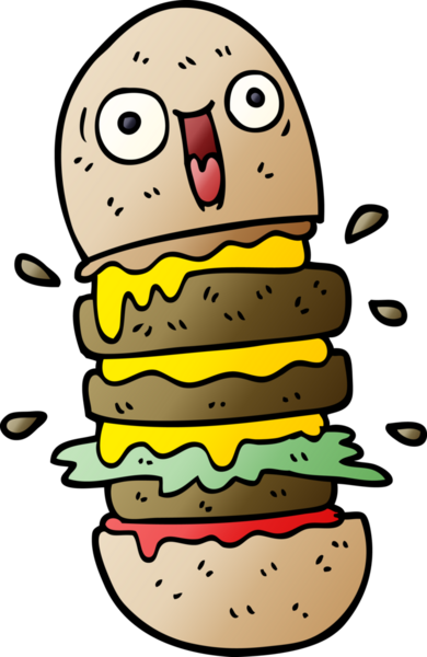 Bir insan tarafından çizilmiş karalama burgeri.