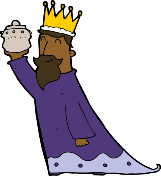 Bir insan tarafından çizilen üç bilge adamdan biri.