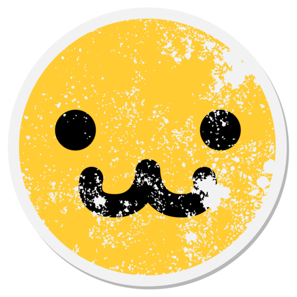 Bir insan tarafından çizilmiş basit bir hayvan yüzü.