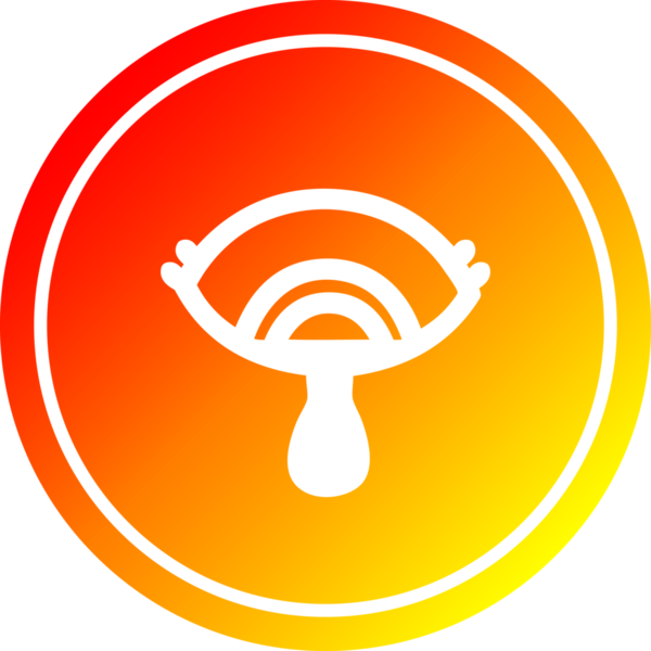 Mistik göz yaşları içinde, bir insan tarafından çizilmiş, sıcak eğimli, dairesel kan simgesi.