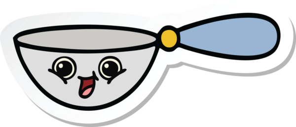 Bir insan tarafından çizilmiş sevimli bir çizgi filmin çıkartması.