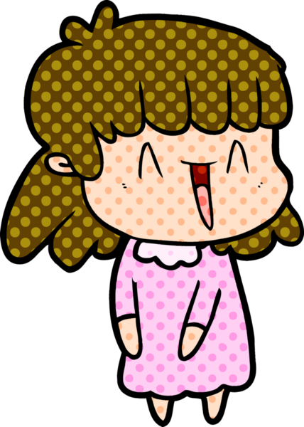 Bir insan tarafından çizilmiş karikatür kadın.