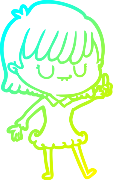 Bir insan tarafından çizilmiş bir karikatür kadın çizimi.