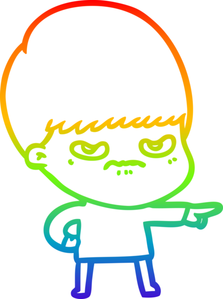 gökkuşağı gradyan çizgi çizimi bir insan tarafından çizilmiş bir çizgi çocuk