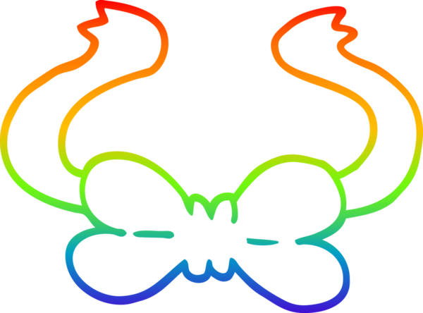 gökkuşağı gradyan çizgi çizimi bir insan tarafından çizilmiş bir papyon