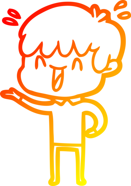 Bir insan tarafından çizilmiş gülen bir çizgi film karakteri çizimi