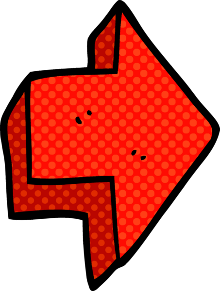 bir insan tarafından çizilmiş kırmızı ok karalaması