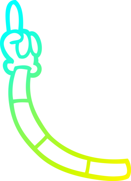 Bir insan tarafından çizilmiş soğuk gradyan çizgi çizimi.