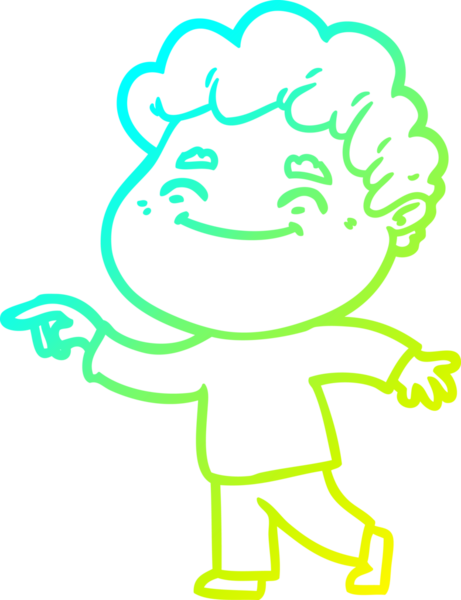 Bir insan tarafından çizilmiş karikatür cana yakın bir adamın çizimi.