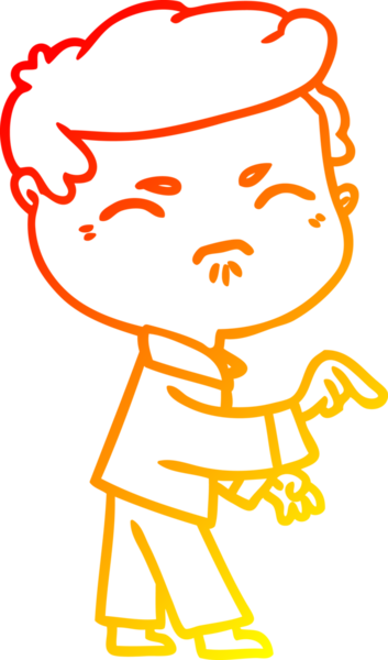 Bir insan tarafından çizilmiş, kızgın bir adamın çizgi film çizimi.