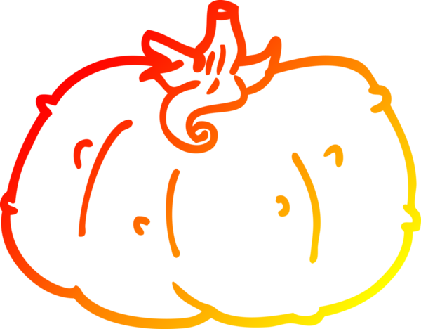 Bir insan tarafından çizilmiş bir kış kabağının sıcak çizgi çizimi