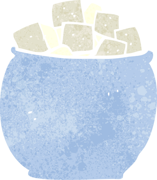 bir insan tarafından çizilmiş şeker küpleri