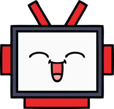 Bir insan tarafından çizilmiş güzel bir robot kafası karikatürü.