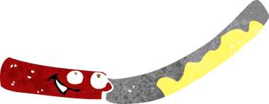 Bir insan tarafından çizilmiş tereyağı bıçağı.