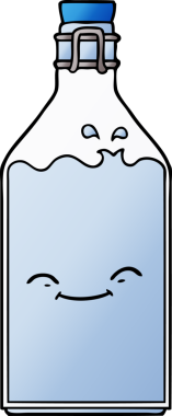 Bir insan tarafından çizilmiş eski bir su şişesi.