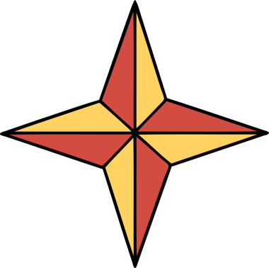 Bir insan tarafından çizilmiş geleneksel bir yıldız dövmesi.