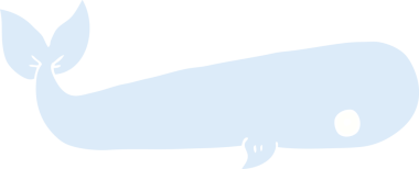 Bir insan tarafından çizilmiş karalama deniz balinası.