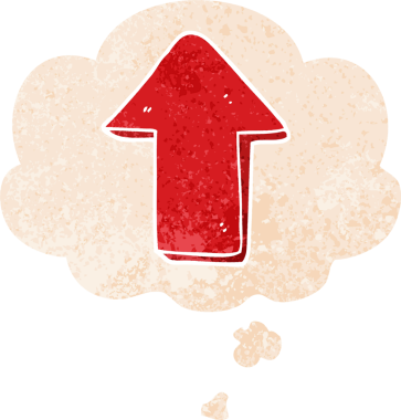 Bir insan tarafından çizilmiş grunge ile düşünce baloncuğu ile çizilmiş çizgi film sıkıntılı retro desen