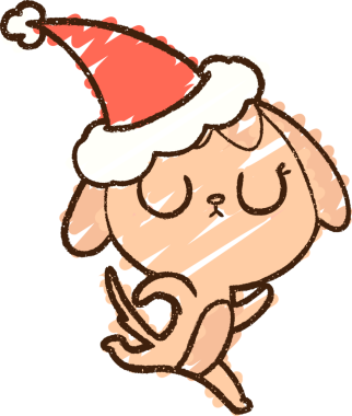 Bir insan tarafından çizilen Noel Köpeği Tebeşiri