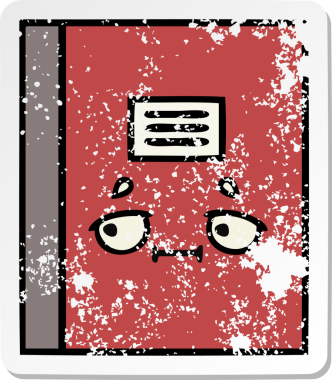 Bir insan tarafından çizilmiş şirin bir çizgi roman çıkartması.