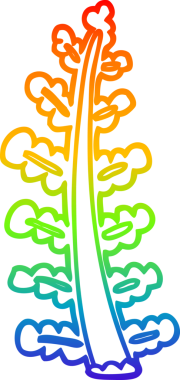 gökkuşağı gradyanı bir insan tarafından çizilmiş bir bitkinin çizimi