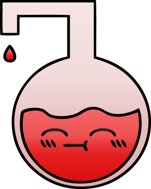 Bir insan tarafından çizilen bilimsel bir deneyin gölgelenmiş karikatürü.