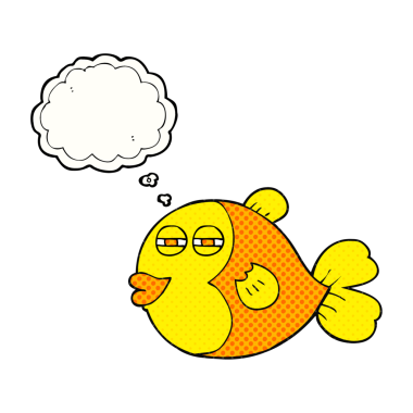 Bir insan tarafından çizilmiş serbest çizim balon balığı.