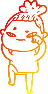 Bir insan tarafından çizilmiş bir karikatür kadın çizimi