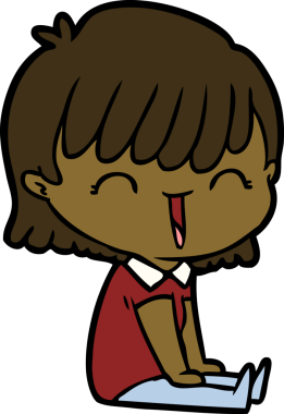 Bir insan tarafından çizilmiş karikatür kadın.