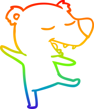 gökkuşağı gradyan çizgi çizimi bir insan tarafından çizilmiş bir çizgi ayı