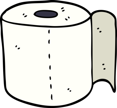 Bir insan tarafından çizilmiş tuvalet kağıdı karalaması.