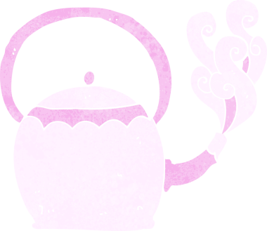 Bir insan tarafından çizilmiş çay demliği.