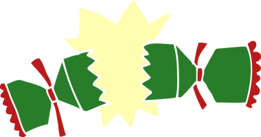 Bir insan tarafından çizilmiş karikatür patlayan kraker.