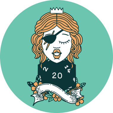 Bir insan tarafından çizilmiş 20 zarlı insan düzenbazının simgesi.